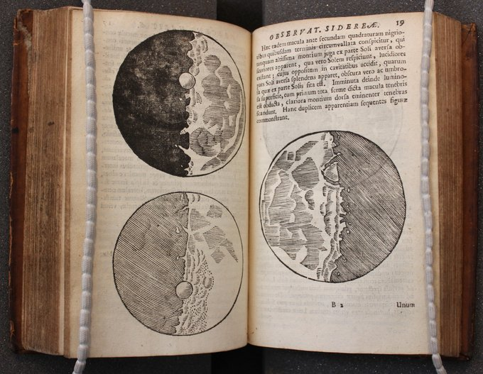 Moon Drawing by Galileo